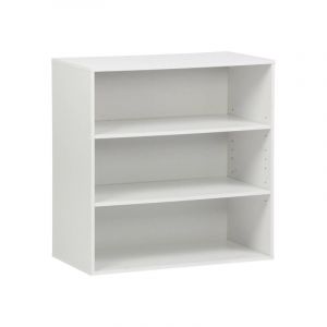 Etagère, bibliothèque, module de rangement décor bois blanc 2 étagères l 70 x p 35 x h 70cm - Kompo