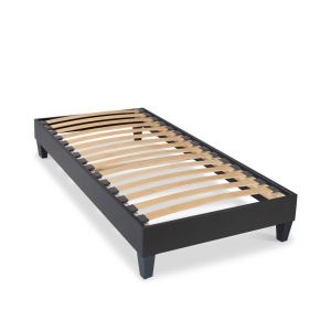 Sommier monolattes Blandice noir - 90 x 200 cm