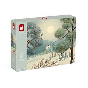 Image de Janod Puzzle carton - puzzle merveilles d'hiver - 1500 pièces - développe la patience et la dextérité - puzzle carton et emba