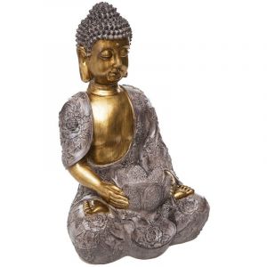 Bouddha & Photophore "Vintage" 37cm Marron Prix