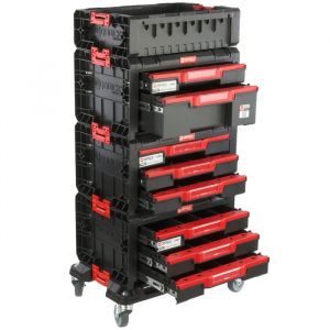Organisateur doutils - PRO - 3x tiroirs - Conteneur sur roulettes - Plastique - 100 kg max