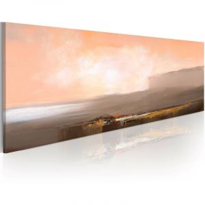 Image de Artgeist Tableau Peint à la Main "Rose & Gris" 40x100cm