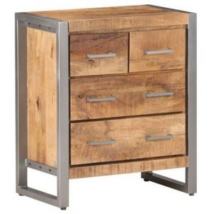 VidaXL Buffet 60x35x70 cm Bois de manguier brut