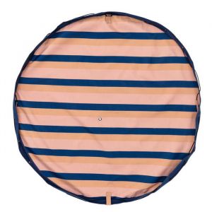 Play & Go Sac rangement de jouets waterproof rayé rose et bleu