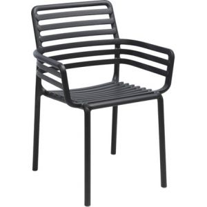 Nardi Set de 2 fauteuils pour ext&eacute;rieur DOGA ARMCHAIR (Anthracite - Polypropyl&egrave;ne PRV)