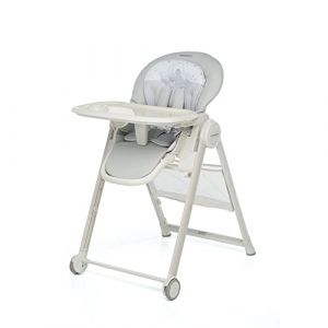 Foppapedretti Chaise haute Misterchef, enfant de 0 à 3 ans (jusqu'à 15 kg), assise/repose-pieds/dossier réglable, panier porte-objets, stable, avec rembourrage lavable, Dolcestella