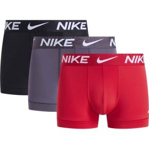 Nike Boxer Trunk Logo rouge gris noir 3 unit&eacute;s - S