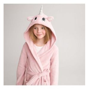 Robe de chambre à capuche licorne en polaire douce