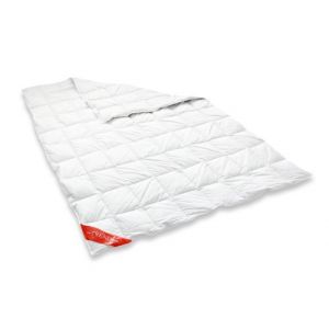 Badenia Bettcomfort Trendline Comfort Couette &agrave; duvet l&eacute;g&egrave;re et confortable, Coton, blanc, 155 x 220 cm