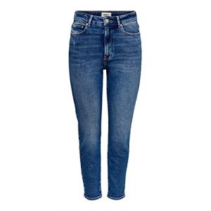 Only Jean Taille Haute Emily Stretch Life S A Cro718 28 Medium Blue Denim