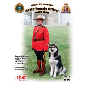 Image de ICM RCMP Female Officer with dog - 1:16e