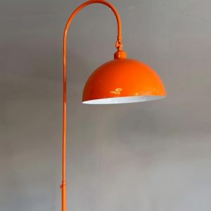 Bamyum - Lampadaire Moderne en Métal Orange Avec Tête de Lit Mobile, Culot E27, Lampadaire Moderne Pour Salon ou Chambre