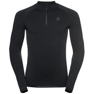 Image de Odlo PERFORMANCE WARM ECO BL TOP TURTLE NECK L/S HALF ZIP BLK/NEW GRAPH GREY 21 [Taille XL]