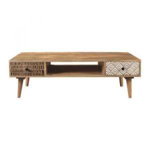 Rendez Vous Déco Table basse Tali en bois 2 tiroirs - Bois