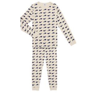 Petit Bateau A0DBO Pyjama, Beige/Bleu, 6 Ans Garçon