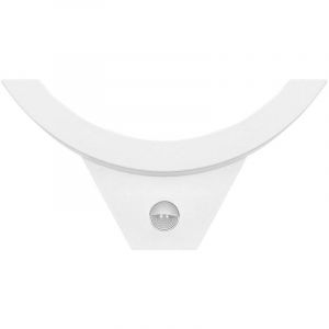 Adviti SPINEL LED 10W Luminaire Exterieur Lampe de Jardin avec Détecteur de Mouvement 140°, 800lm, IP54, 4000K, IK 10 (blanc)