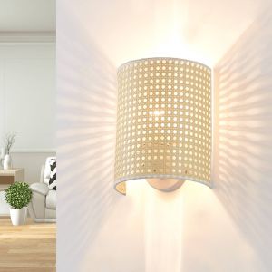 Applique Murale &agrave; intensit&eacute; variable 'Lautaro' pour salon & salle &agrave; manger - bois clair