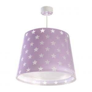 Dalber Lampe suspension enfant Stars étoiles Mauve