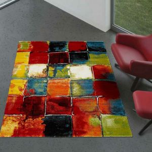 Unamourdetapis Tapis salon moderne de créateur BELO 2 280 x 380 cm Multicolore