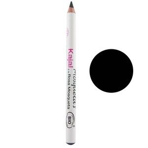 Mosqueta's Crayon Yeux Khajal noir à la rose musquée Bio