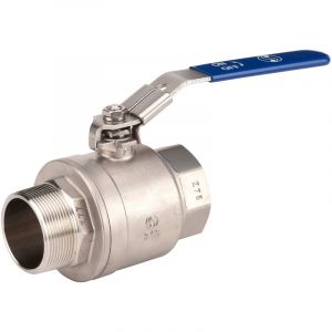 sferaco Vanne à sphère INOX poignée plate bleue PN63 Mâle Femelle 3/8"" (12/17)
