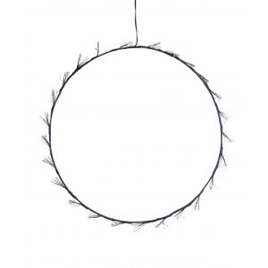 Couronne twinkle noire avec 108 LED blanc chaud Ø 30 cm
