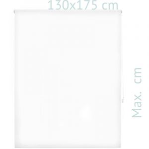 Purline Store enrouleur 130x175 BLANC Fixation au mur ou au plafond