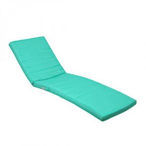 Coussin déhoussable pour bain de soleil, transat - 183 x 60 cm - Bleu turquoise - Linxor