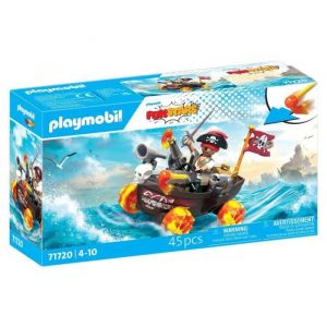 Image de Playmobil | Fun Stars | Bateau Pirate endiablé | Jouet à partir de 4 Ans | Cadeau pour Enfants | Voiture Jouet | avec Moteur à Friction et Fonction de tir | 71720