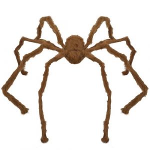 Ruedelafete Décoration Halloween avec araignée géante marron de 128 cm (x1) REF/22701 - ptit clown