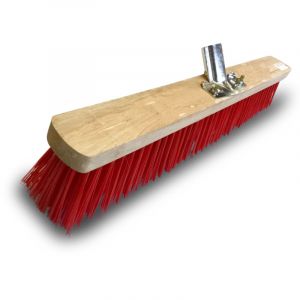 Kibros Balai de cantonnier - Piste Ext&eacute;rieur - pvc rouge - Grandes largeurs - Quantit&eacute; x10 - 60 cm - Sans manche