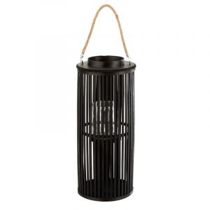 Prix Lanterne Déco en Bambou Tube 60cm Noir