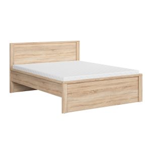 Lit 160x200 tête de lit haut stratifiés beige