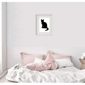 Shot Cadre Photo Chaton 30x40cm avec P e Partout Tableau Bois Verre (BLANC)