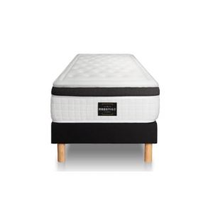Ensemble matelas sommier Privilège 80 x 190 cm - Couleur : Noir - Noir