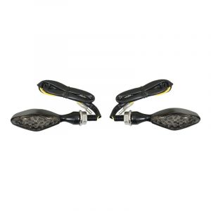 Clignotant universel moto a leds avoc mini saka alu fume-noir Fume/noir