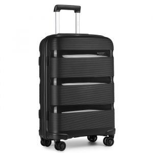 Valise 76 cm Valise Rigide en Polypropylène Légere à 4 roulettes avec Serrure TSA Intégré Noir