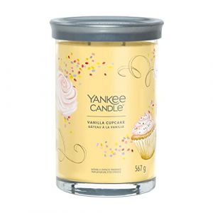 Yankee Candle Signature bougie parfumée Gâteau à la Vanille ; Grande bougie Tumbler longue durée ; Mélange de cires de soja ; Cadeau parfait pour femme