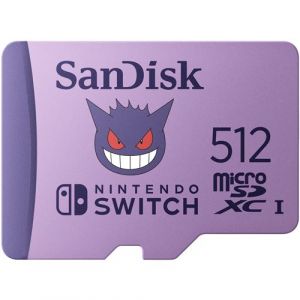 Sandisk Nintendo Switch Pokémon - Carte mémoire flash - 512 Go - Video Class V30 / UHS-I U3 - microSDXC UHS-I
