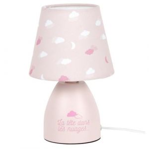Lampe de chevet pour enfant rose motif nuage - Altobuy