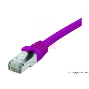 Image de Cordon Patch RJ45 F/UTP CAT 6 LSOH Snagless Violet 5 m