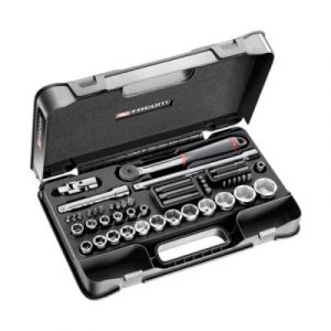 Facom Coffret de douilles 1/2 - 6 pans m&eacute;triques - 48 pi&egrave;ces - S.851