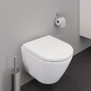 Duravit D-Neo Cuvette suspendue à fond creux Compact, sans bride, 2588090000,