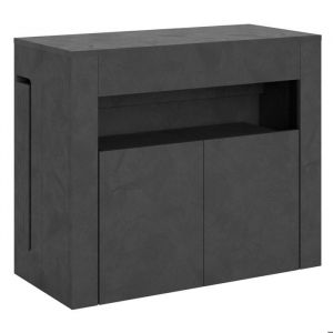 Console extensible - Itamoby - Evolve - Anthracite - 5 rallonges - 12 places