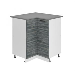 Meuble Cuisine Bas avec Plan de Travail snp i Meubles de Cuisine - Taille: 90 x 90 x 85 cm i Meubles de Cuisine Angle - 1 Porte i Couleur : chêne