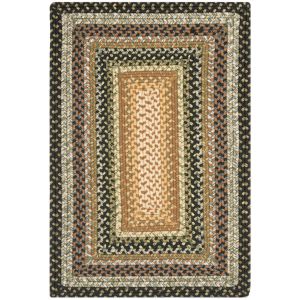Safavieh Tapis Contemporain pour Salon, Salle à Manger, Chambre à Coucher - Réversible - Braided Collection, Tapis à Poil Court, Multicolore, 66 x 112 cm