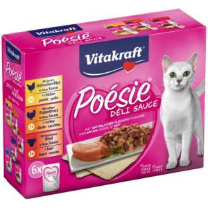 Vitakraft Poésie Déli Sauce Viande 3 Goûts Différents 510 Gr