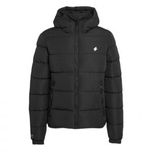 Image de Superdry Hooded Sports Puffer Veste, Noir, M Homme