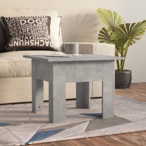 VidaXL Table basse Gris b&eacute;ton 55x55x42 cm Agglom&eacute;r&eacute;