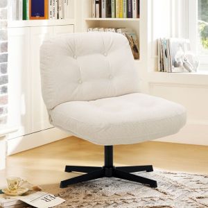 COLAMY Chaise de bureau - Chaise ergonomique de bureau, assise large en mousse m&eacute;moire, confort et soutien, usage bureau et maison,beige